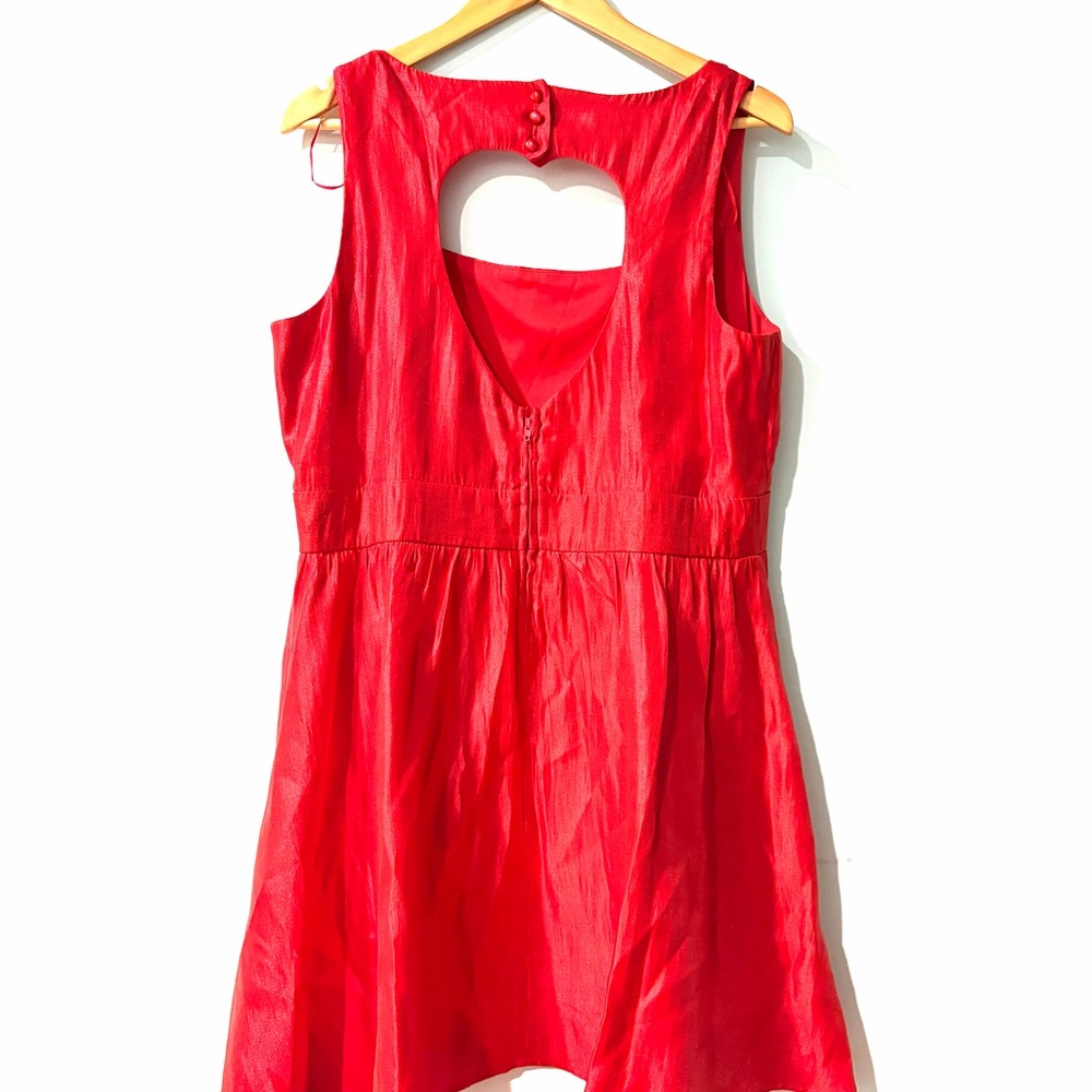 Francesca's Collections Red Backless Dress